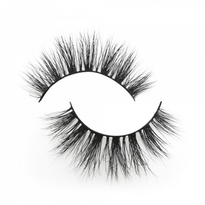 100% hand made 3D 16mm mink strip eyelashes