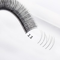 Korean Eyelash Extensions Russian Volume 0.07 Vegan Double Layer J B Curl Pre Made Mink Eyelash Extension Products