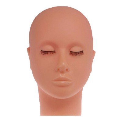 Silicone Permanent Makeup Tattoo Training Closed Eye Practice Tattoo Head Mannequin